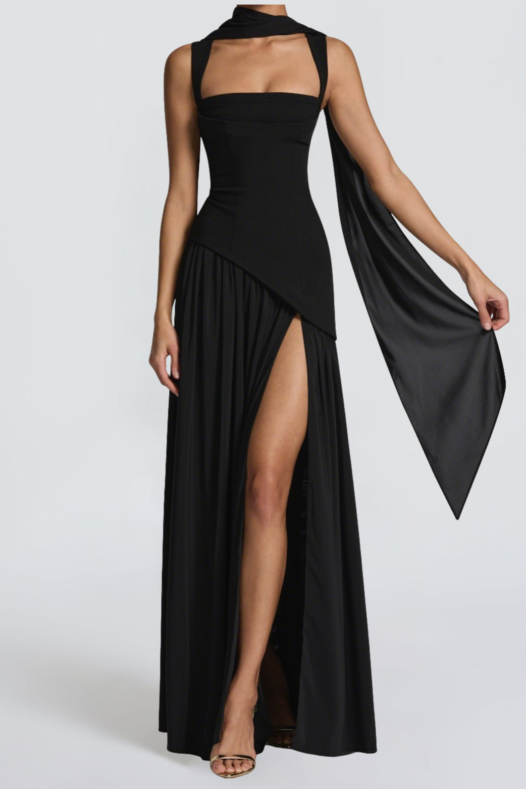 Tullulah Maxi Dress - Black Flowering Girl