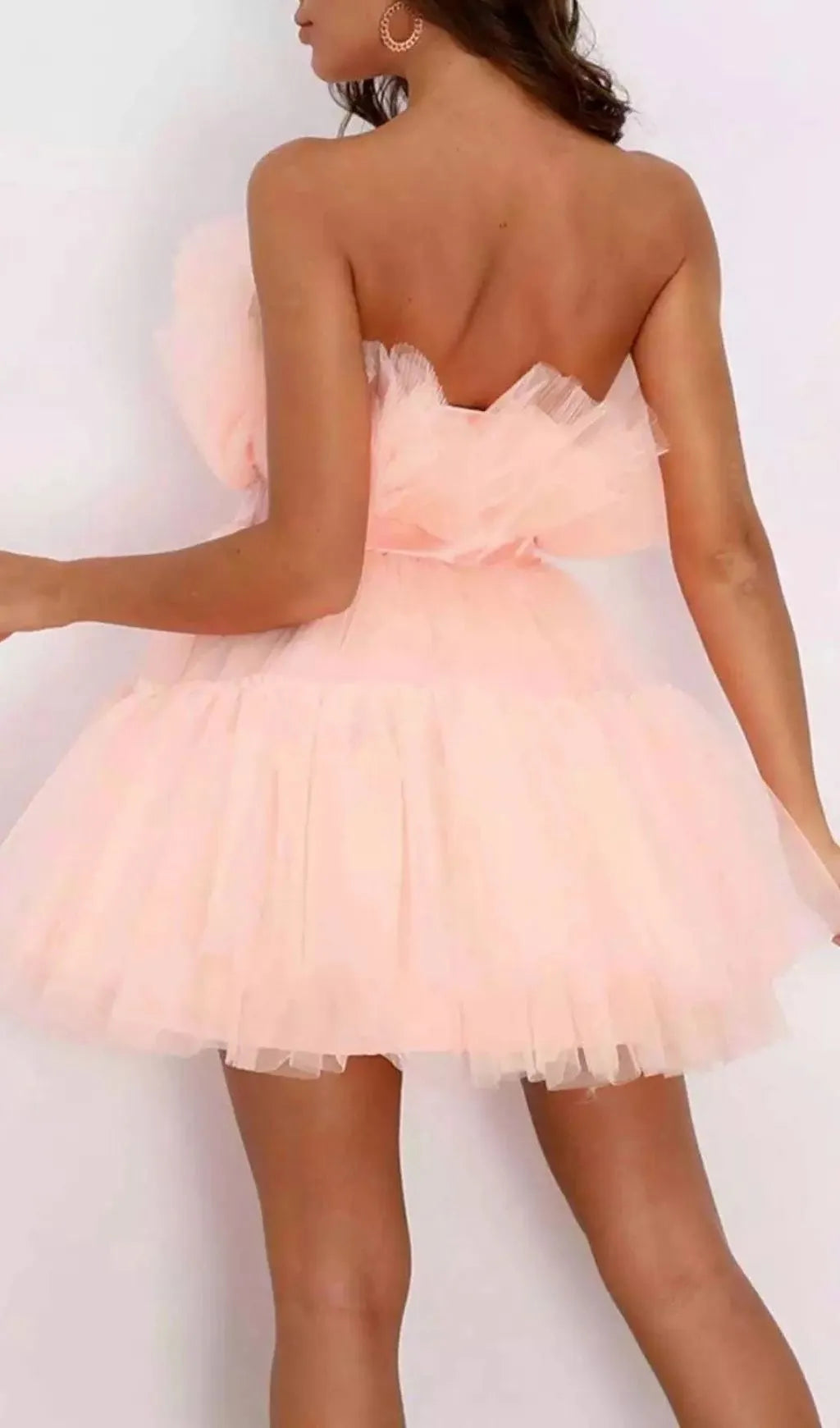 Frederica Bow-Accent Waist-Cinched Strapless Dress Flowering Girl