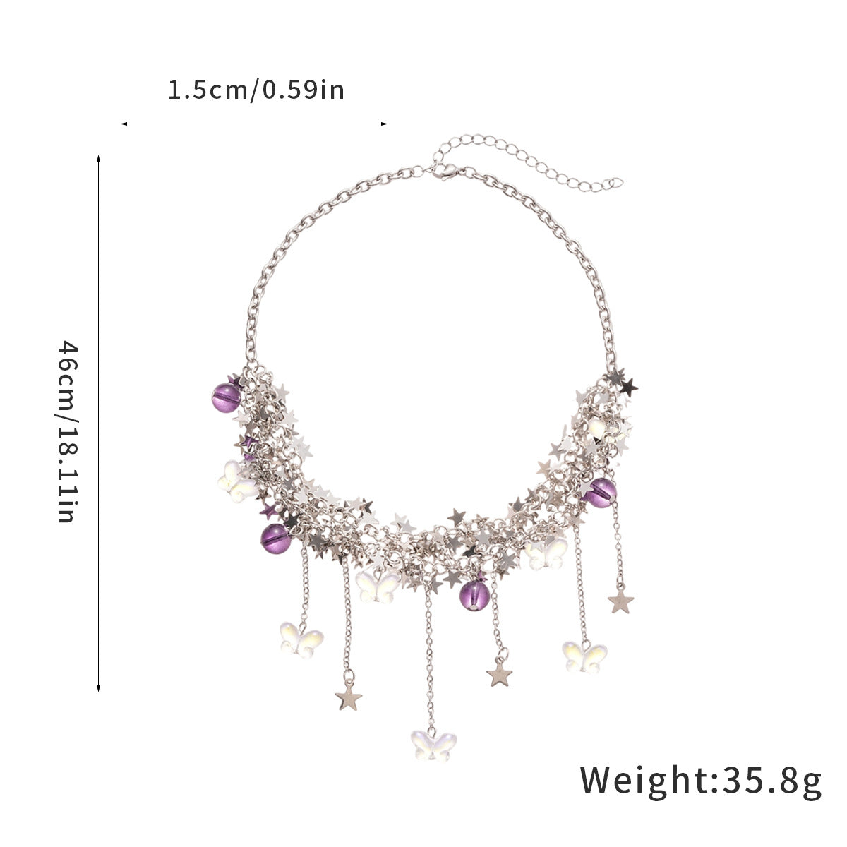 Jory Star Butterfly Necklace Flowering Girl