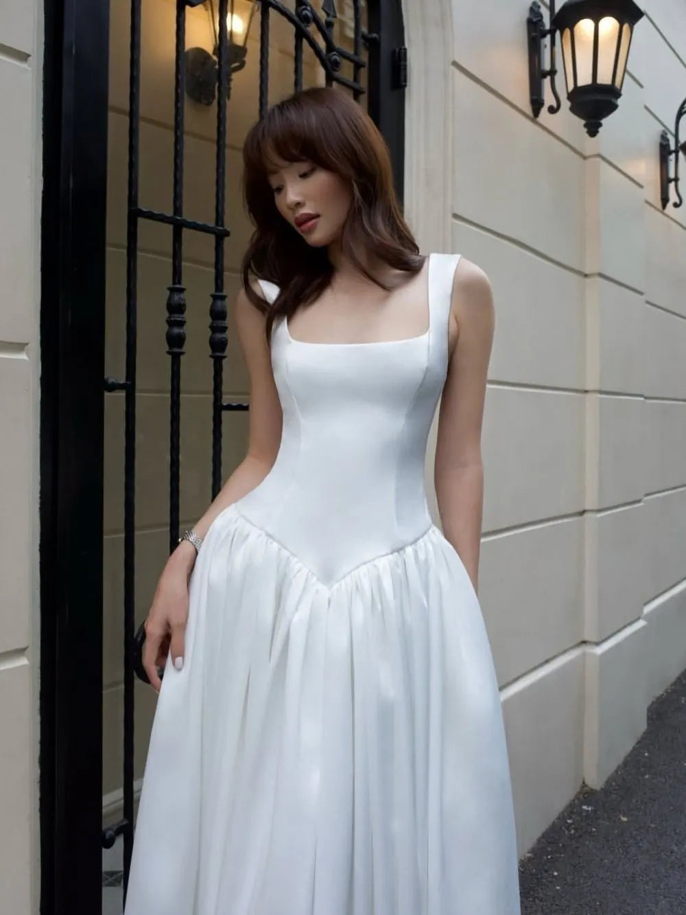 Masako White Strappy Maxi Dress Flowering Girl