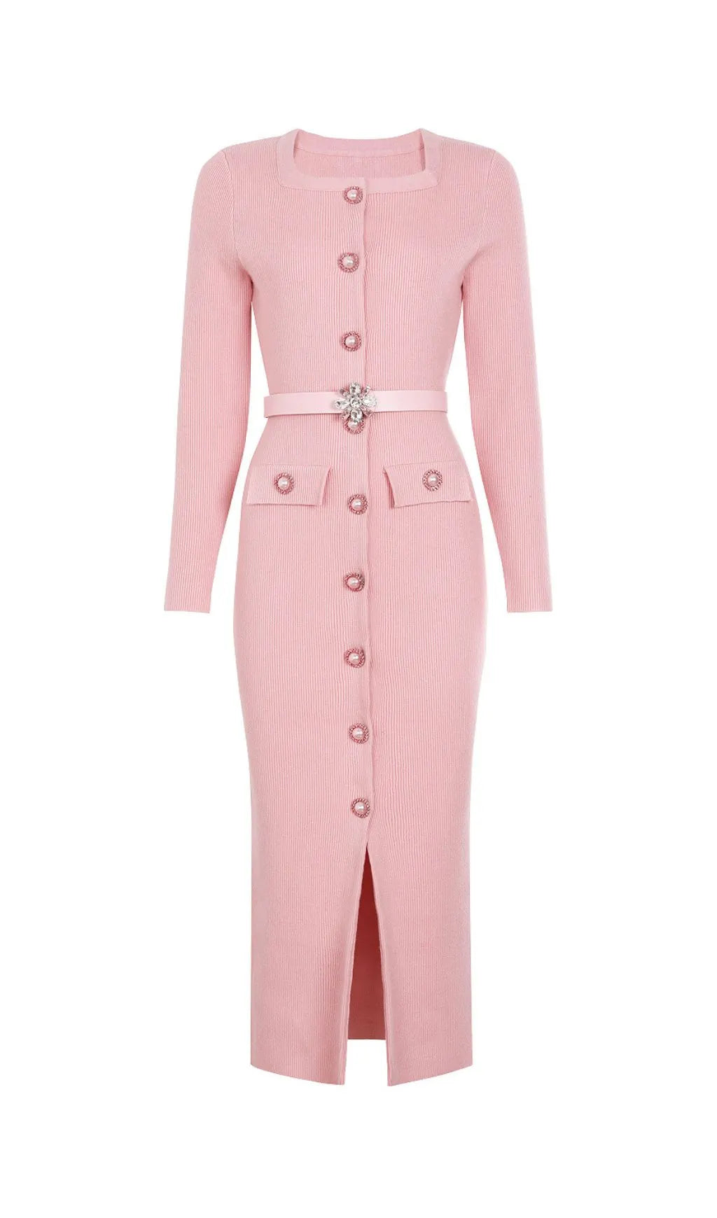 June Knit Long Sleeve Midi Dress Flowering Girl