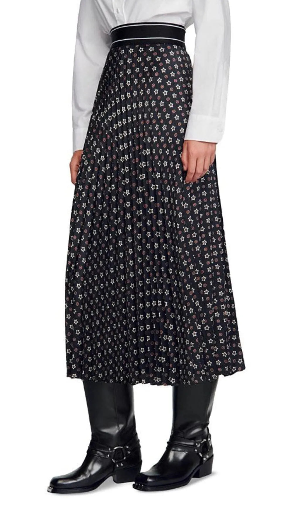 TOSCA PLEATED STAR PRINT SKIRT Flowering Girl