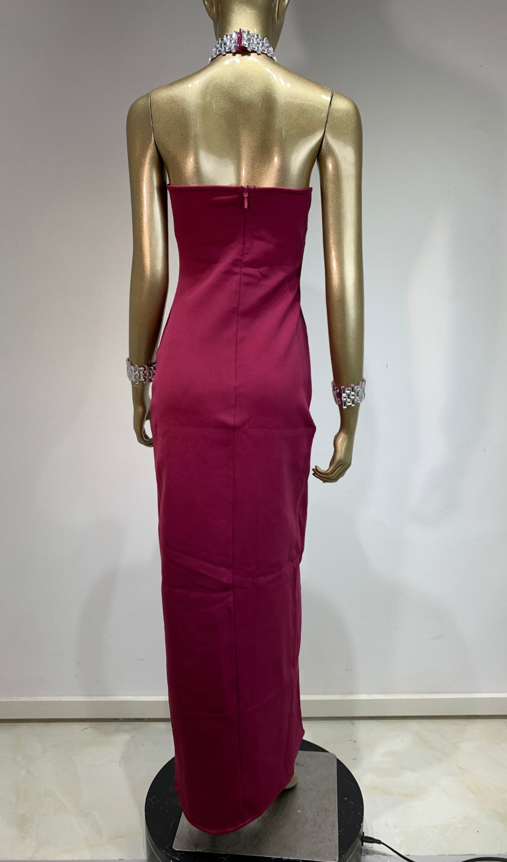 Bubba Bandage Maxi Dress With Diamond Choker And Bracelet Flowering Girl