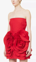 Ayat Strapless Flower Mini Dress Flowering Girl