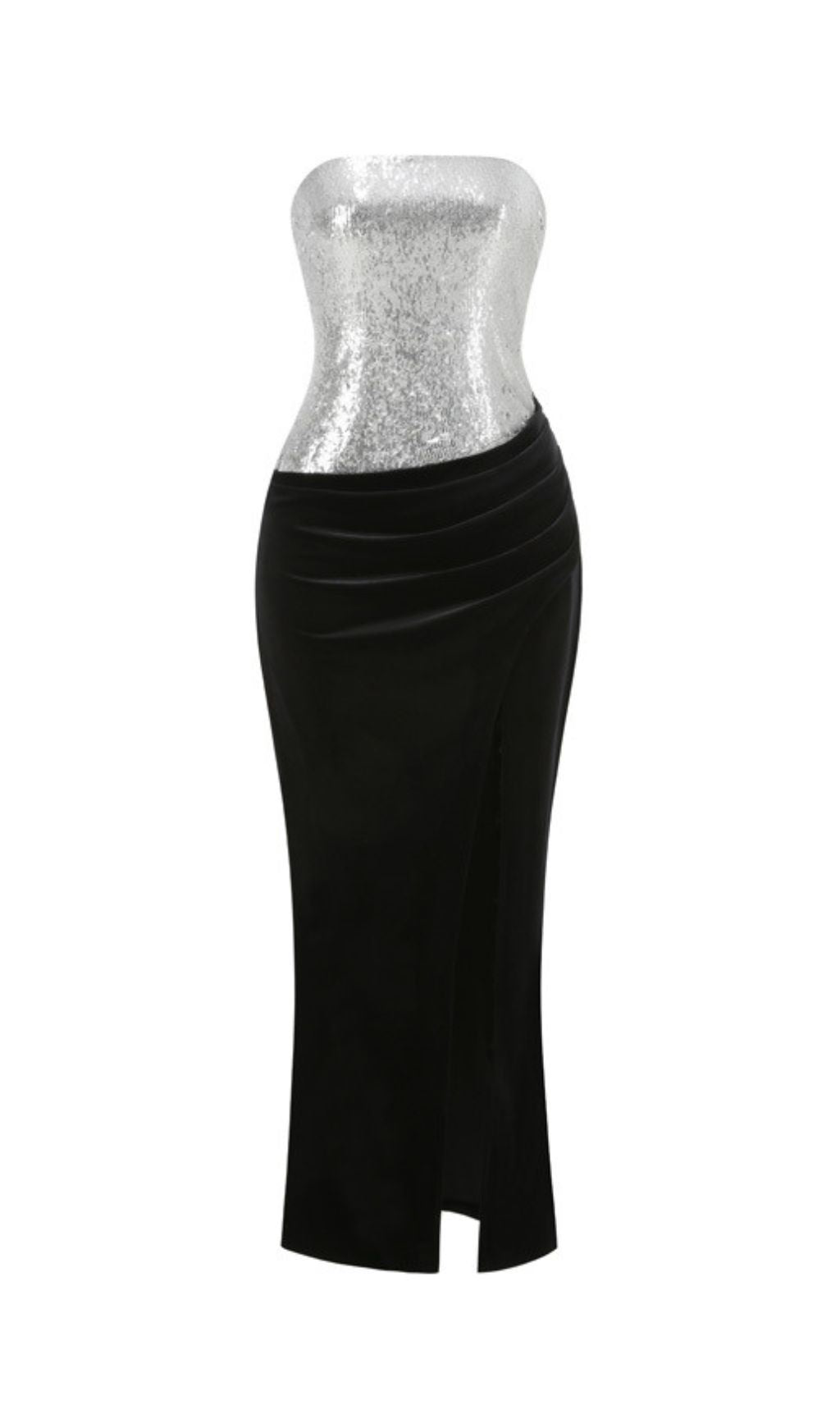 Jayda Strapless Sequin Velvet Maxi Dress Flowering Girl