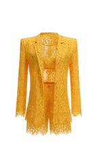Giuseppe Yellow Lace Three-Piece Set Flowering Girl