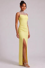 Yellow Beaded Neckline Maxi Dress Flowering Girl