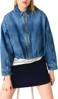 Denim Bomber Jacket Flowering Girl