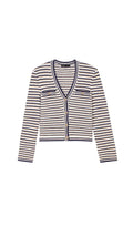 STRIPED KNIT CARDIGAN SWEATER Flowering Girl