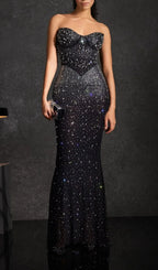 Janny Strapless Diamond Maxi Dress Flowering Girl