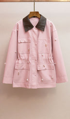 Harita Pink Beaded Jacket Flowering Girl
