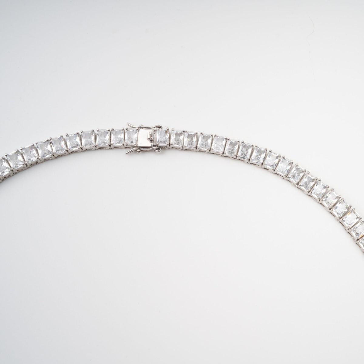 Florence Silver Tone Crystal Embellished Necklace Flowering Girl