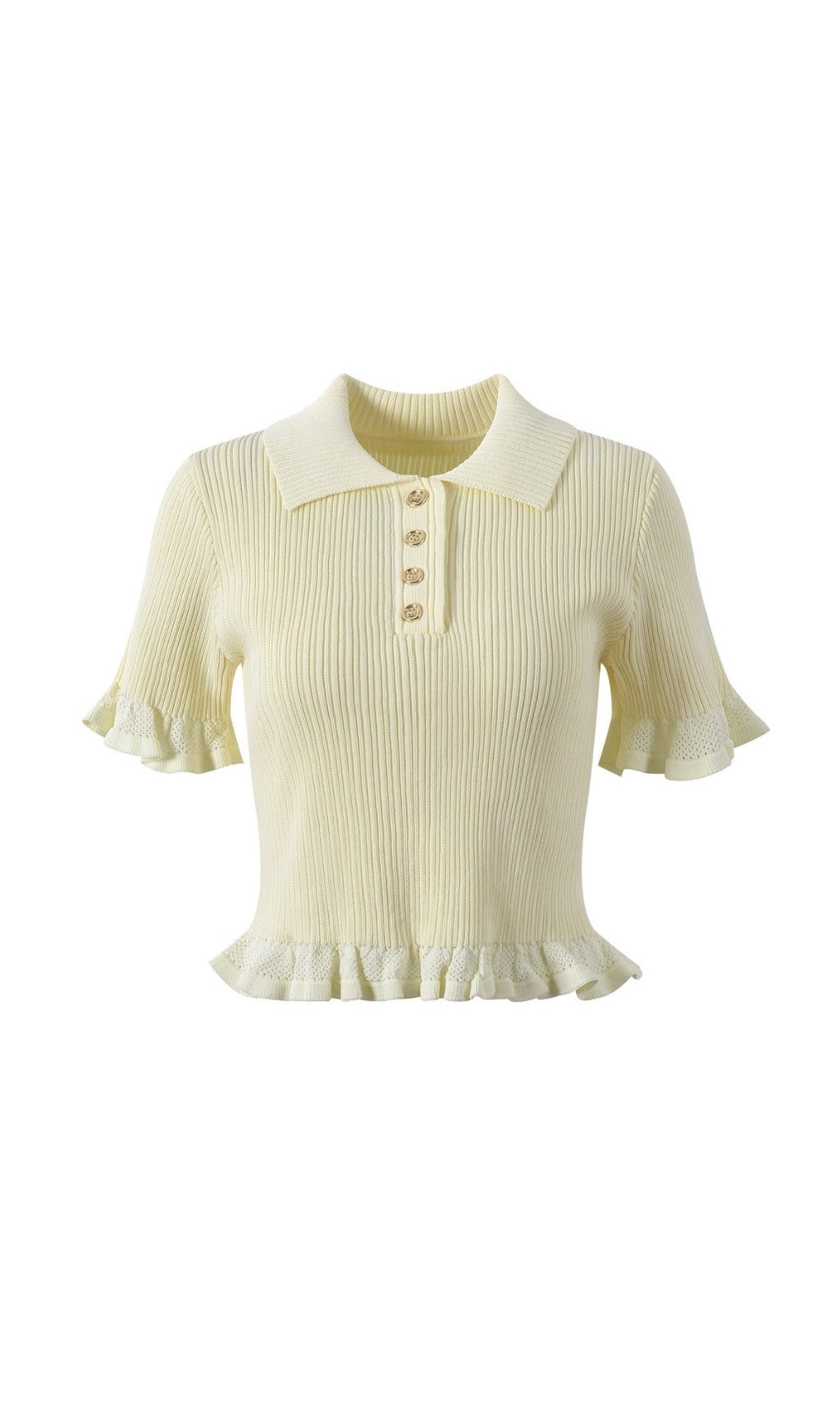 Flounced Sweater Flowering Girl