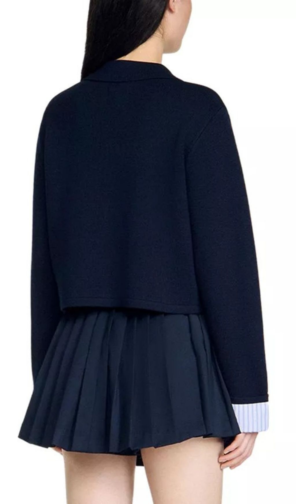 Black Polo Cardigan Flowering Girl
