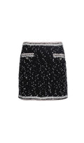 BLACK & WHITE KNIT SKIRT Flowering Girl