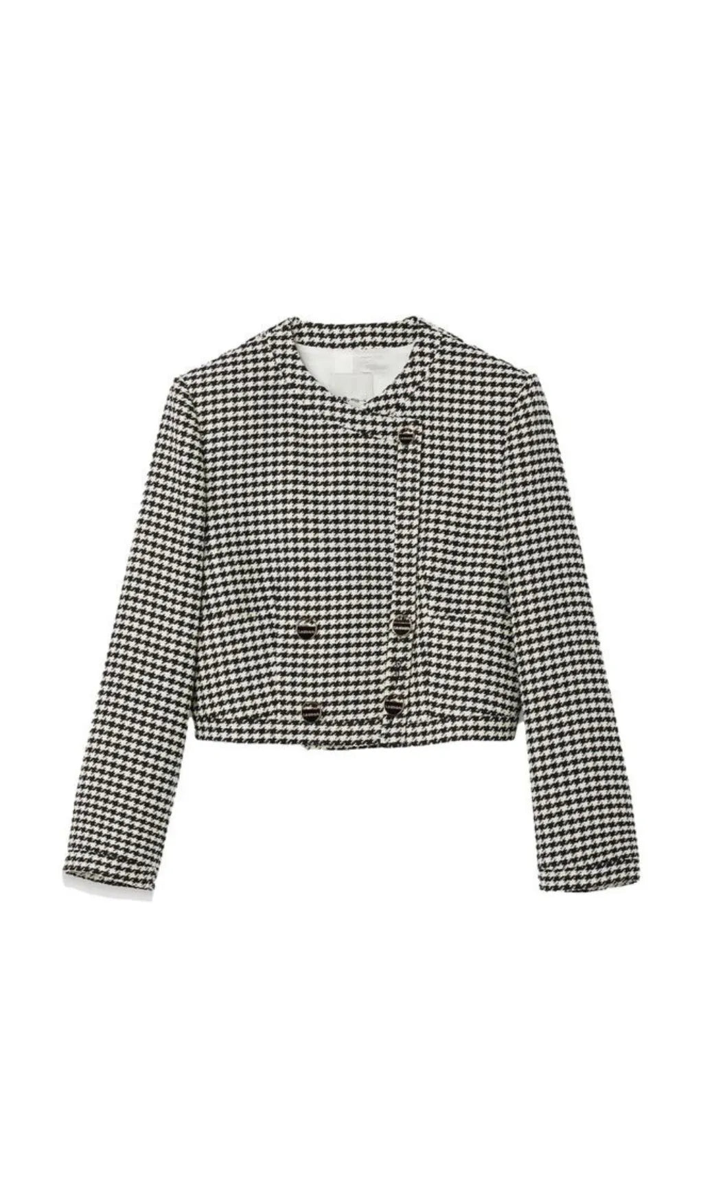 CROPPED HOUNDSTOOTH JACKET Flowering Girl