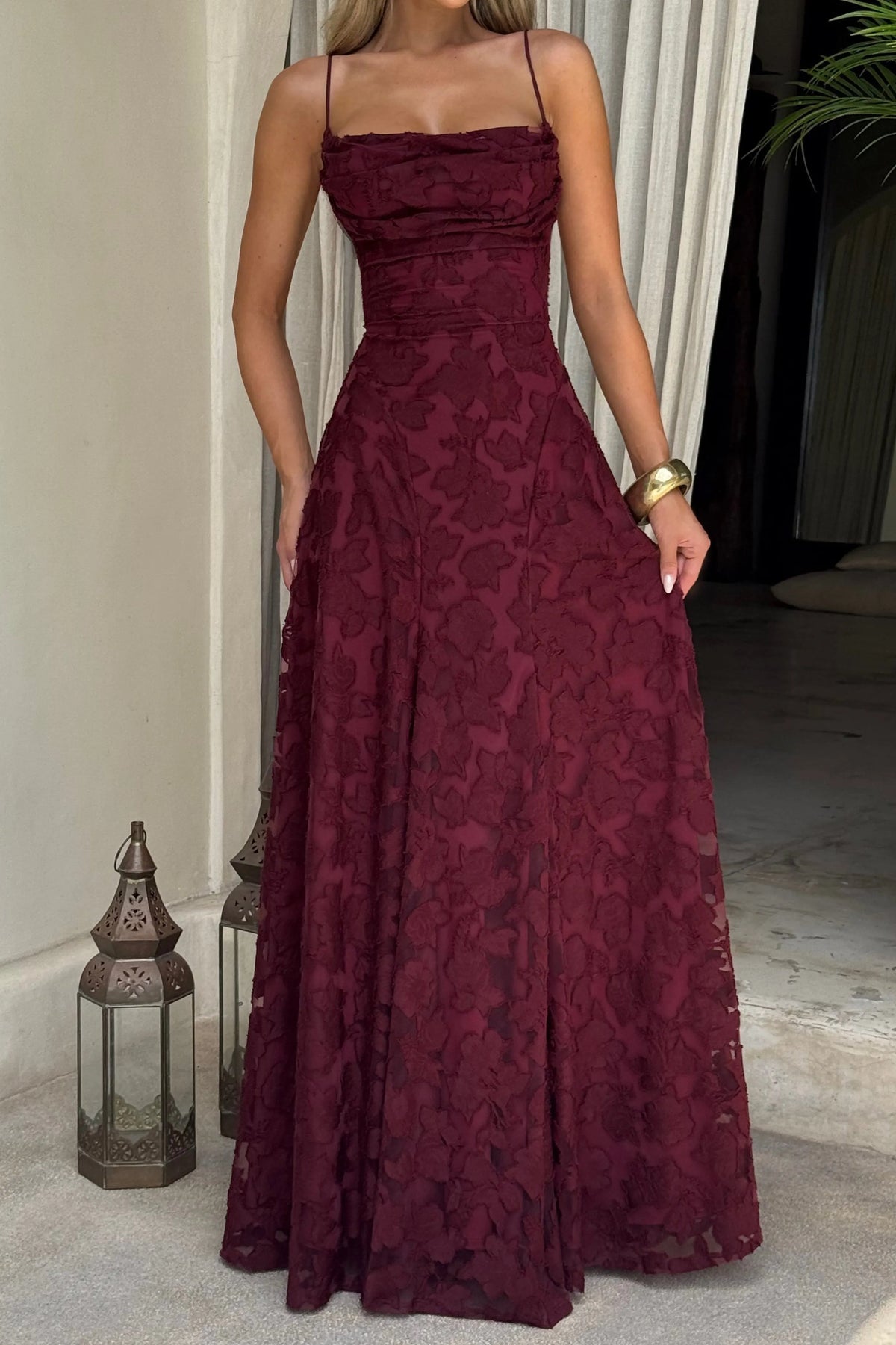 Francis Maxi Dress - Cherry Lacquer Flowering Girl