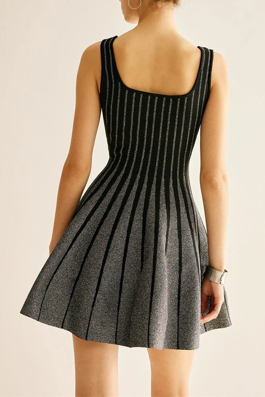 Arlene Square Neck Stripe Mini Dress Flowering Girl