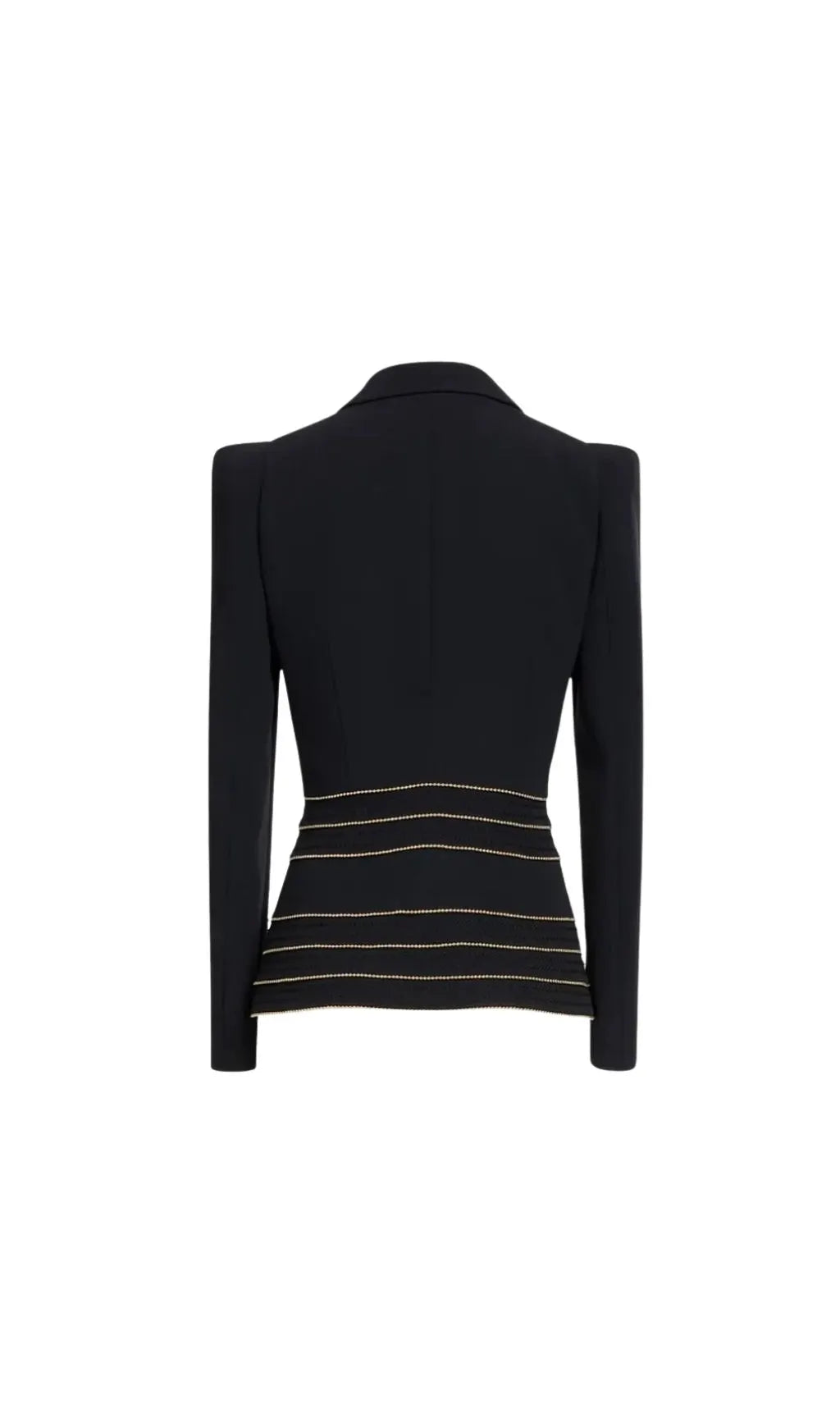 Sandy Trim Embellished Blazer & Pants Set - Black Flowering Girl