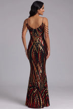 Sequin Cold Shoulder Floor-Length Gown Flowering Girl