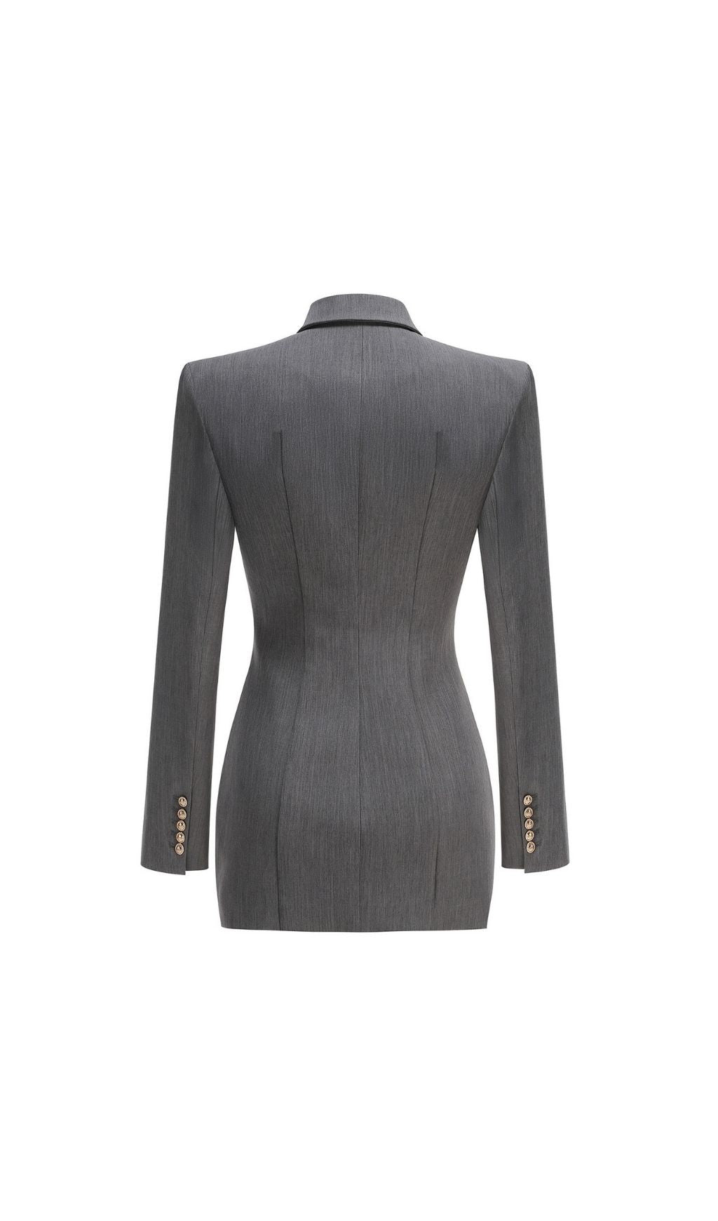 Kelechi Grey Ruched Blazer Flowering Girl