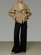 Mehera Khaki Jacket Flowering Girl