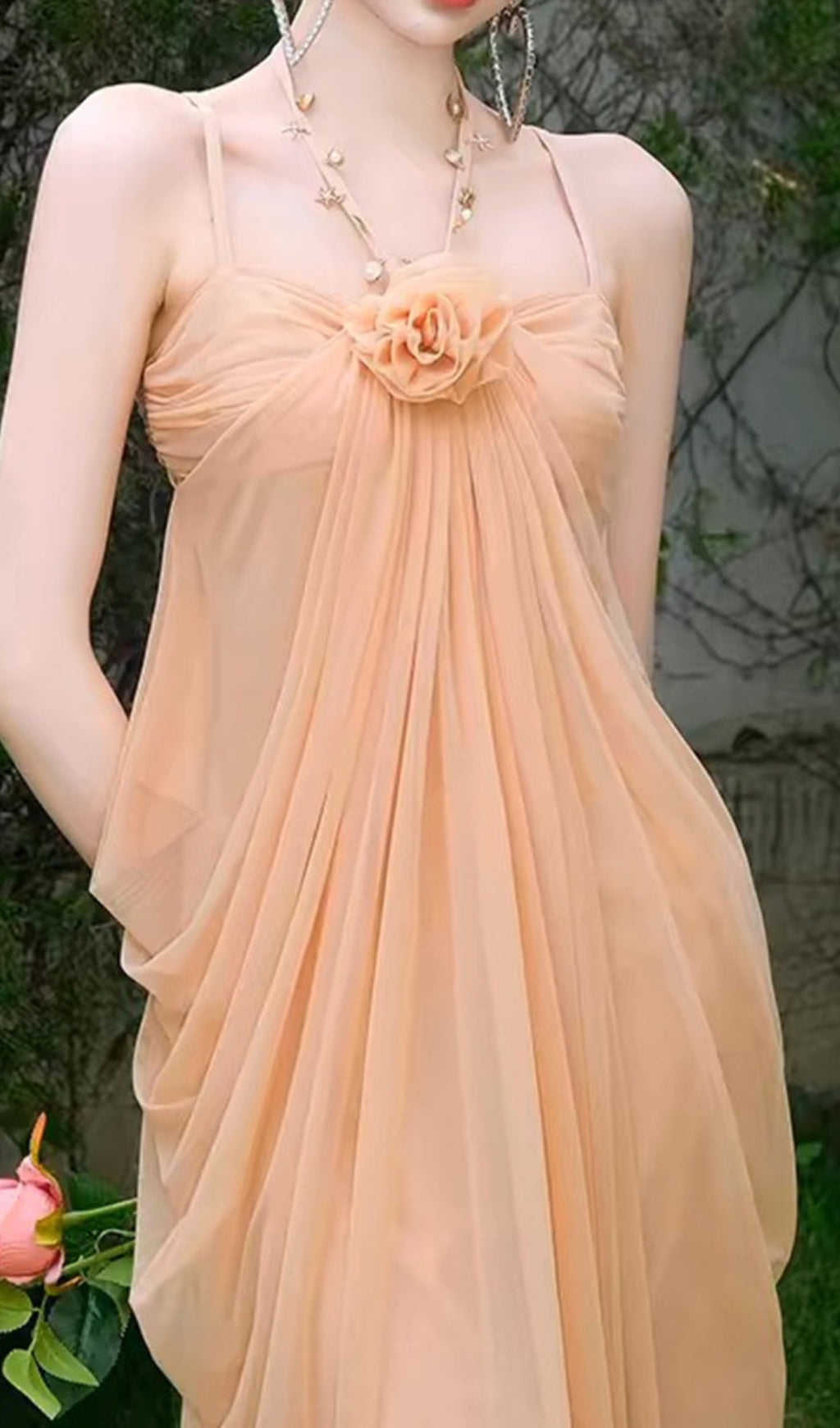 Daveed Flower Mesh Maxi Dress Flowering Girl