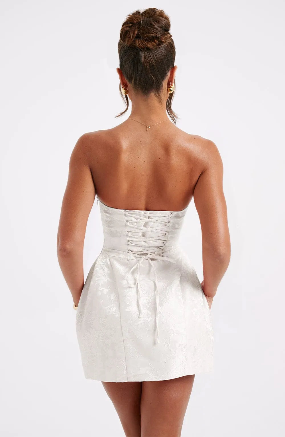 Elenora Mini Dress - Ivory Flowering Girl