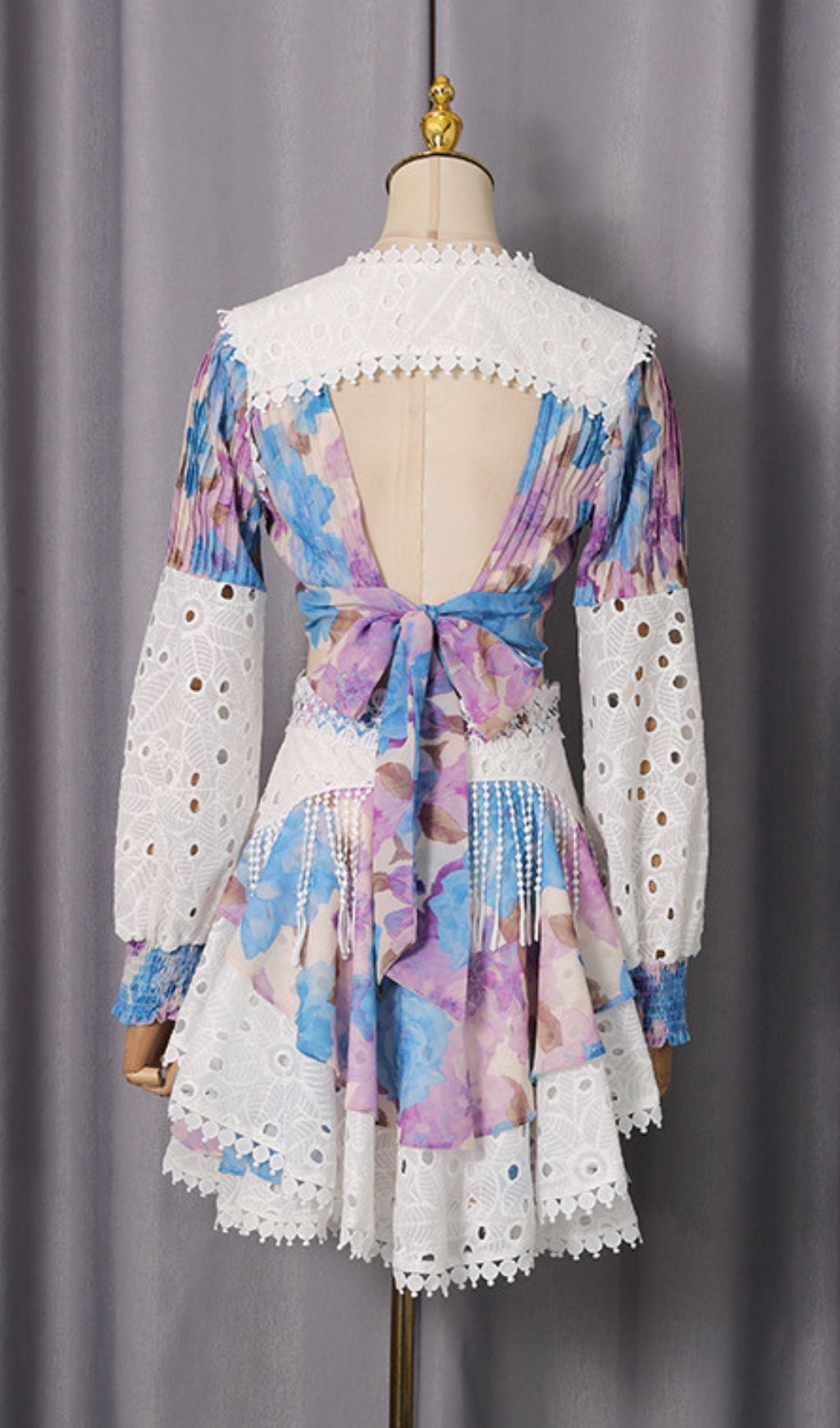 Ilknur Printed Long Sleeve Two-Piece Set Flowering Girl