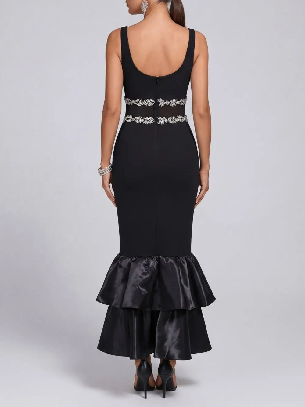 Majella Black Diamante Bandage Maxi Dress Flowering Girl