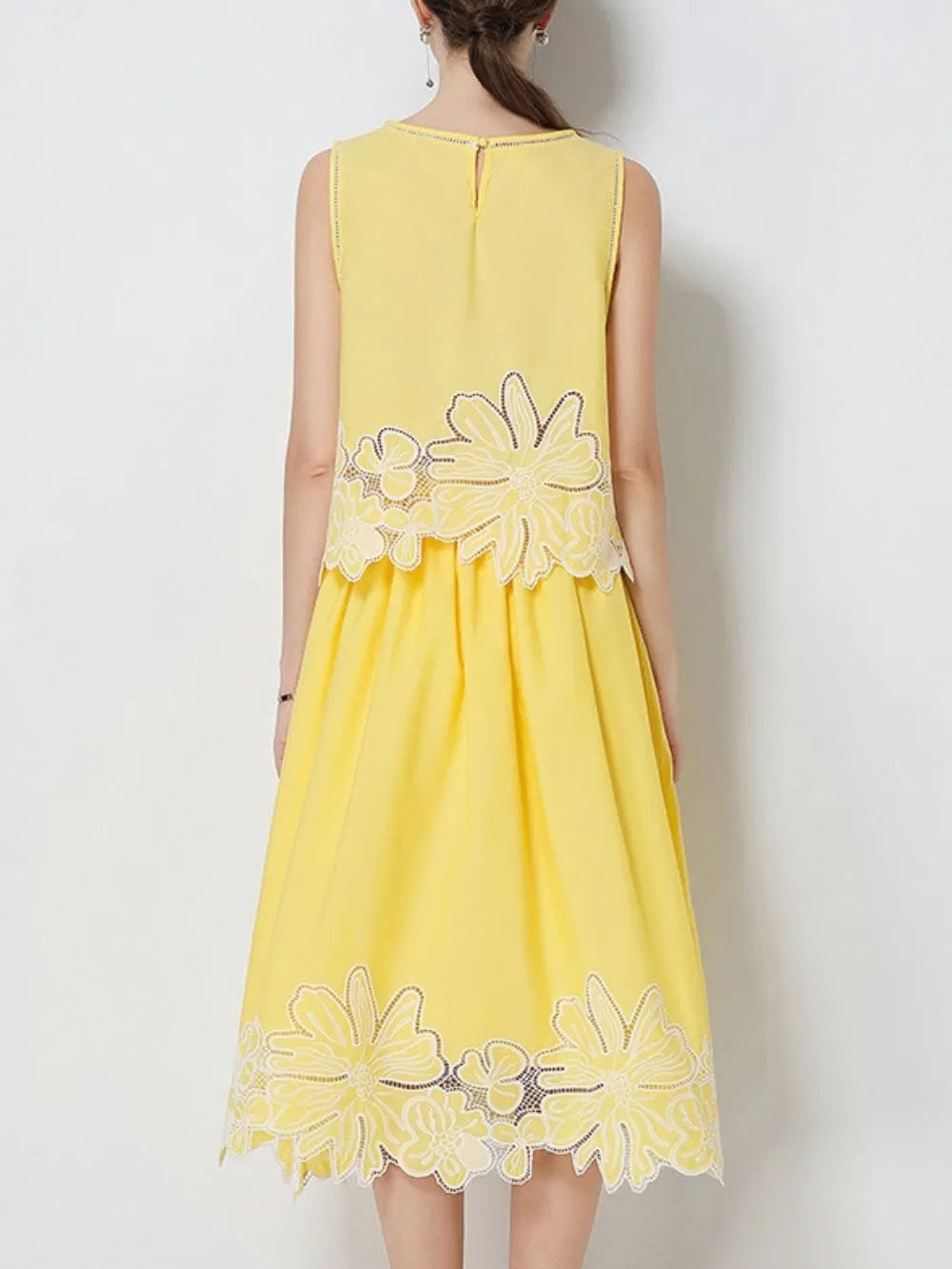 Mahlia Yellow Flower Two-Piece Set Flowering Girl