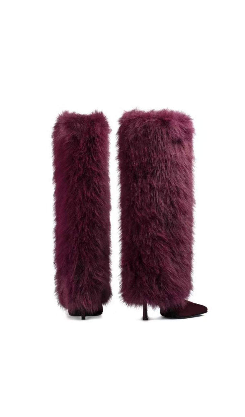 Kassi Burgundy Faux Fur Boots Flowering Girl