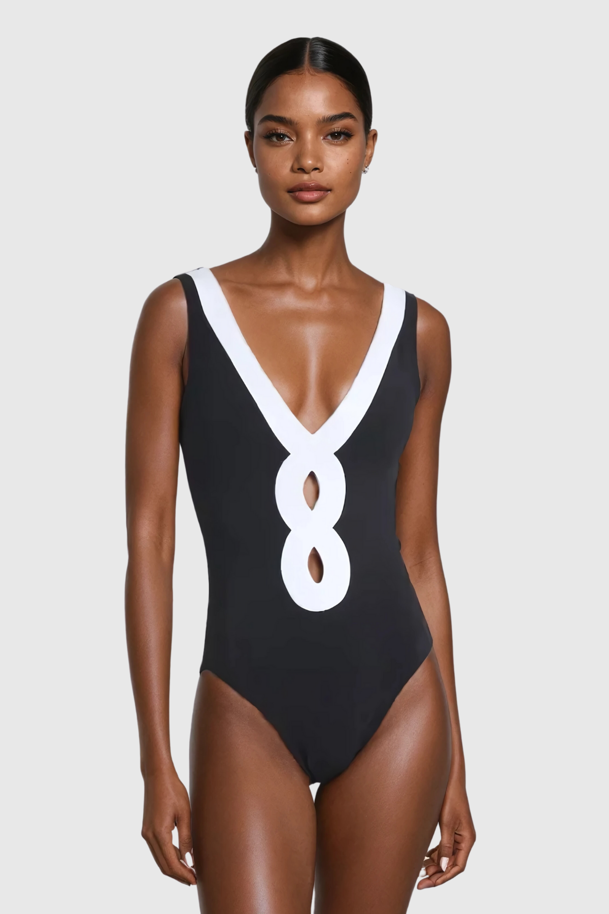 Rebecca Plunge Cutout One Piece Swimsuit Flowering Girl