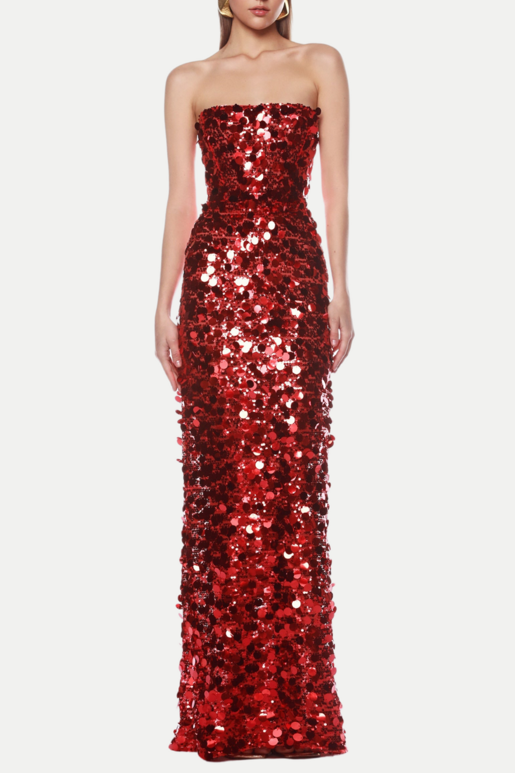 Shiva Strapless Sequin Maxi Dress Flowering Girl