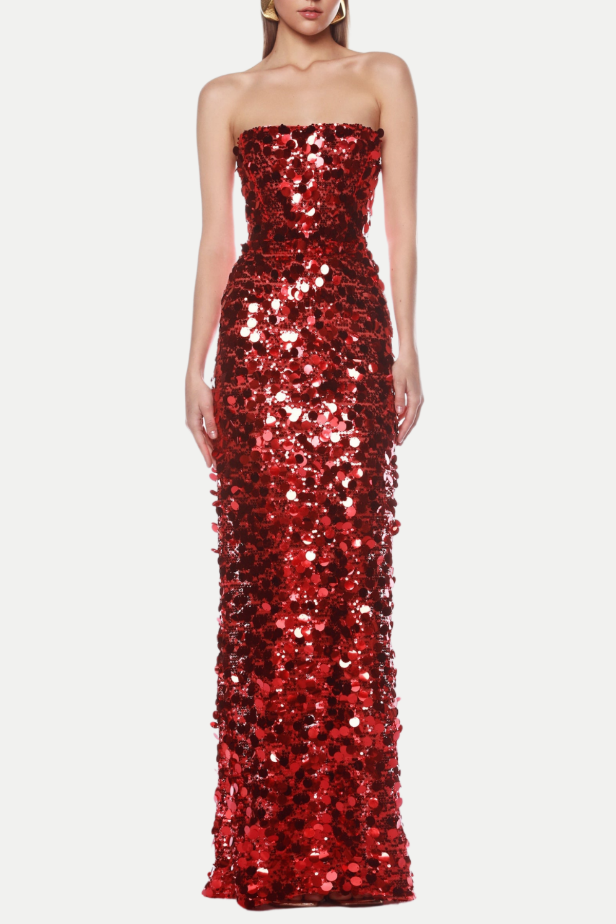 Shiva Strapless Sequin Maxi Dress Flowering Girl