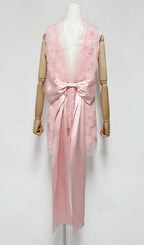 Gaby Flower Beaded Bow Mini Dress Flowering Girl