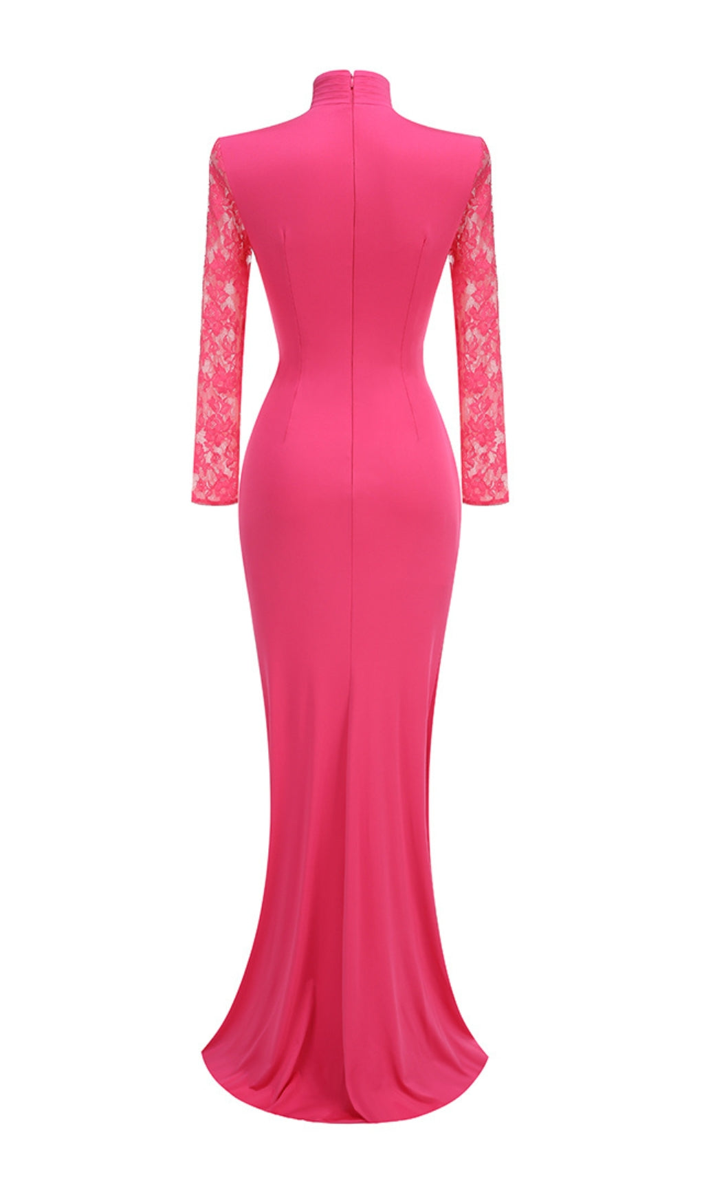 Christa Pink Long Sleeve Draped Gown Flowering Girl