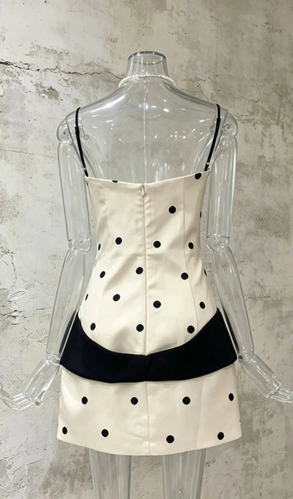 Licia Strappy Dot Bow Mini Dress Flowering Girl