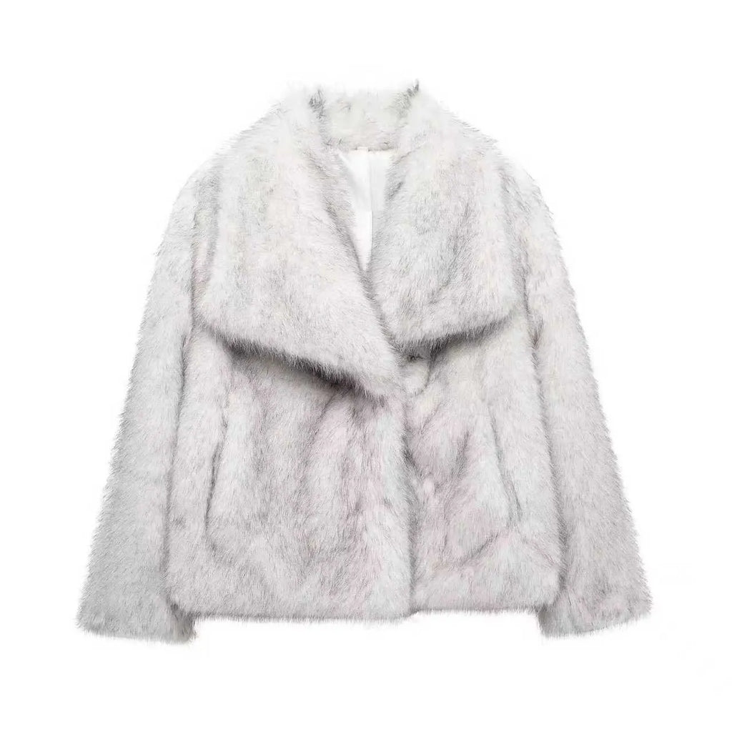 Modesty Gradient Fur Coat Flowering Girl