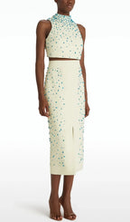Danail Embellished Top & Midi Skirt Flowering Girl