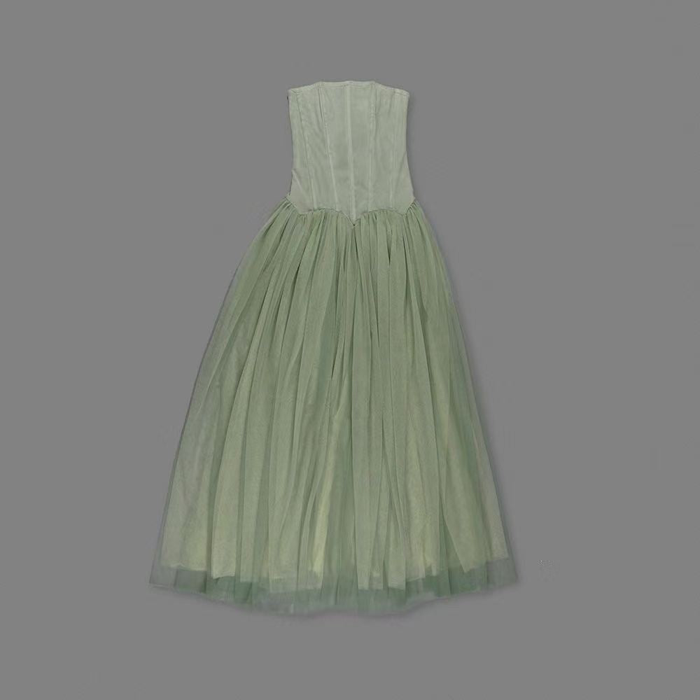 Sage Green Chiffon A-Line Floor-Length Gown Flowering Girl