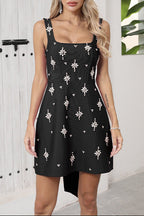 Adora Sleeveless Diamond Bow Bandage Mini Dress In Black Flowering Girl