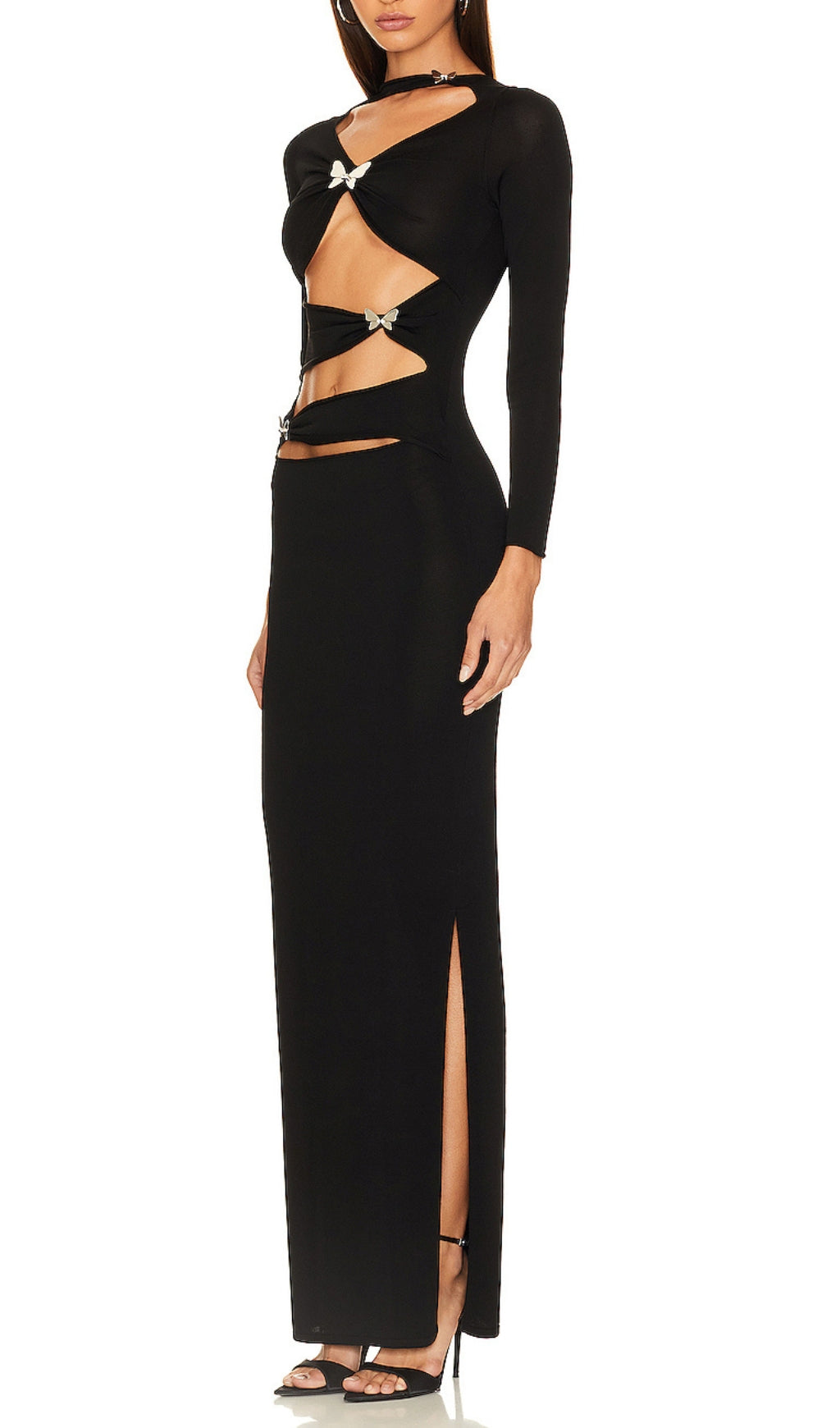 Aliona Butterfly Cutout Maxi Dress Flowering Girl