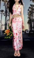 Decima Printed Three-Piece Swimsuit Flowering Girl