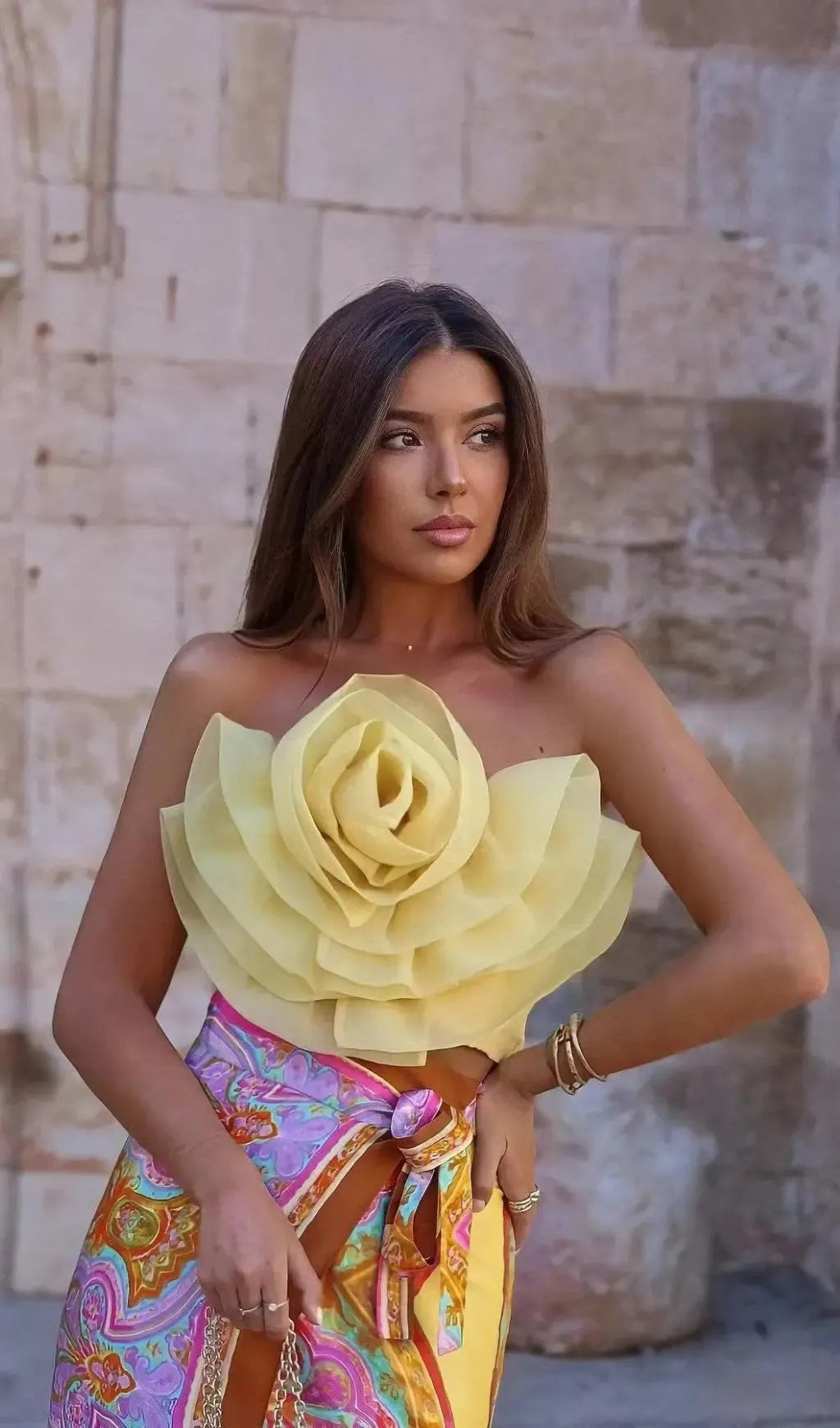 Yellow Flower Top Flowering Girl