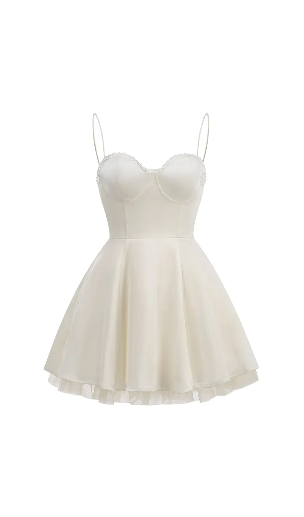 Auberta Ivory Strappy Mini Dress Flowering Girl