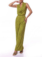 Yvelin Cowl Neck Floral Pants Set Flowering Girl