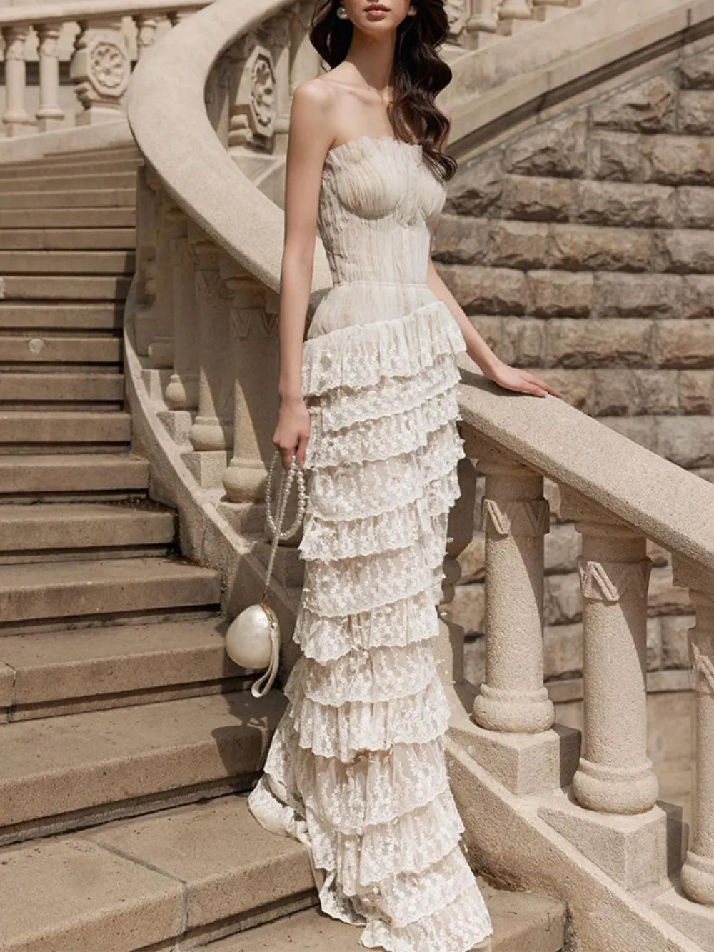 Marylu Layered Maxi Dress Flowering Girl