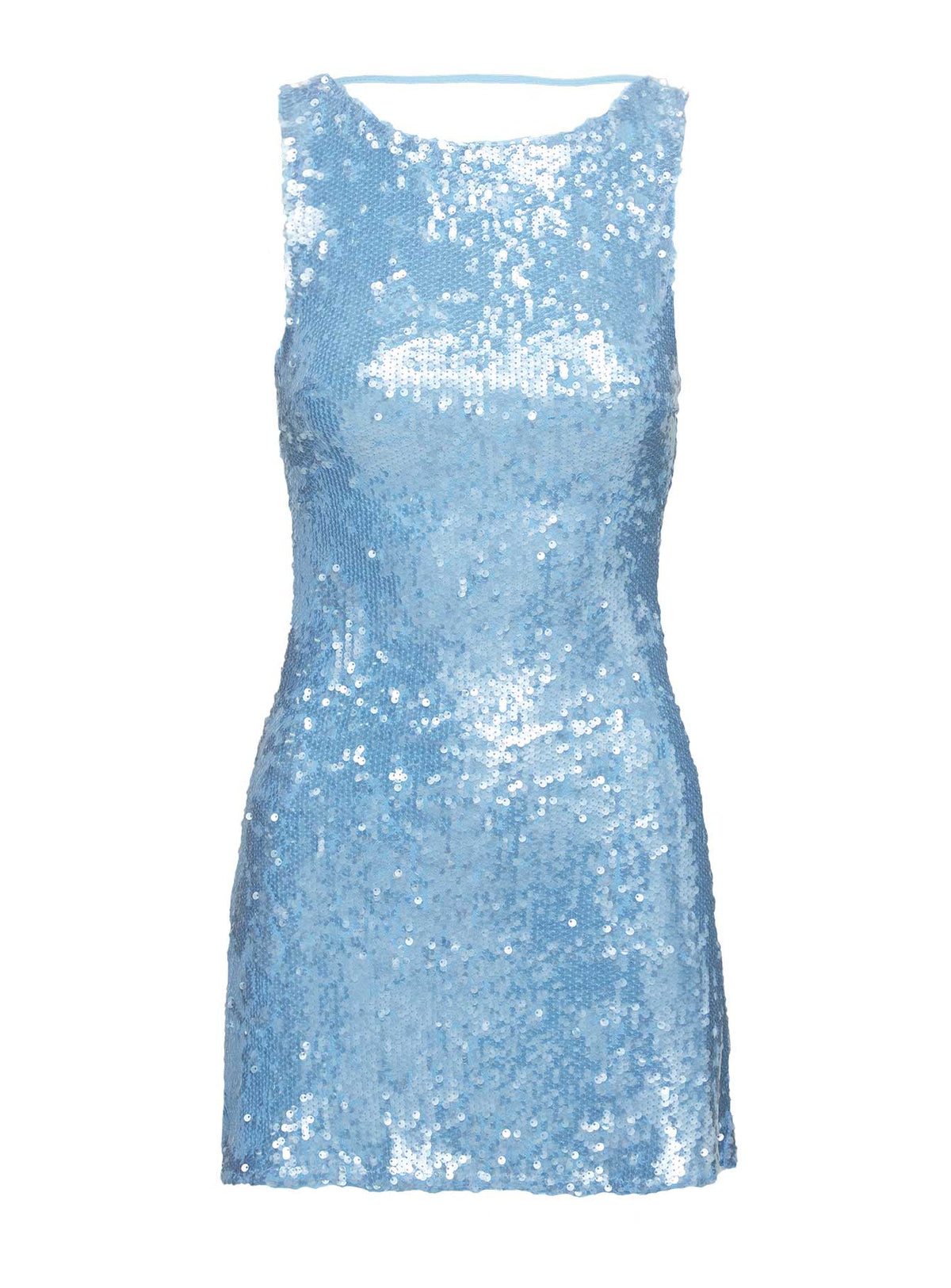 Stargirl Sequin Mini Dress Baby Blue Flowering Girl