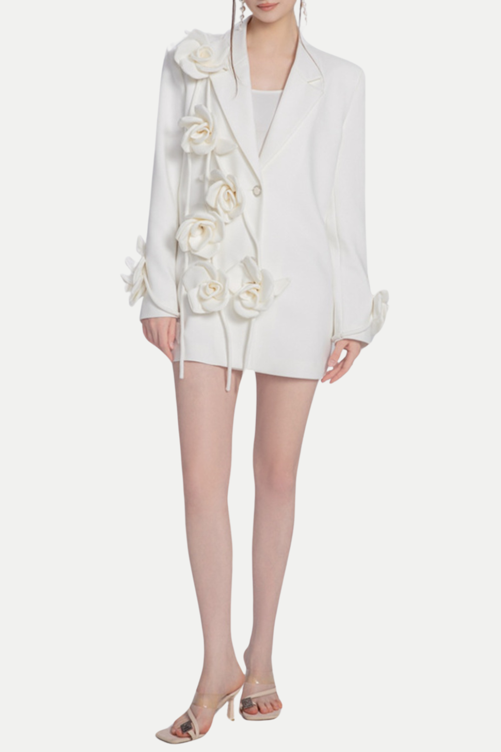 Enira Floral Fringe Blazer Flowering Girl